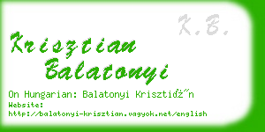 krisztian balatonyi business card